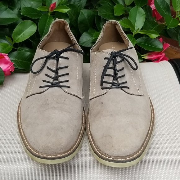 Mens Sz 11 Banana Republic Oxfords Grey Suede - Picture 2 of 6